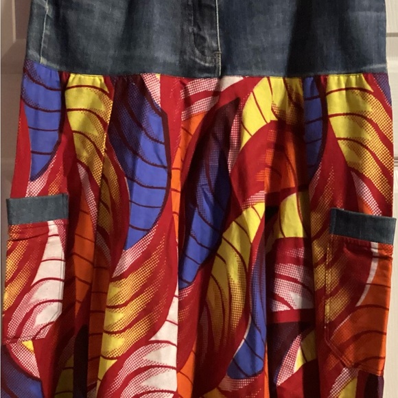 JEANS AND PRINT SKIRT MULTI COLOR - Picture 2 of 2